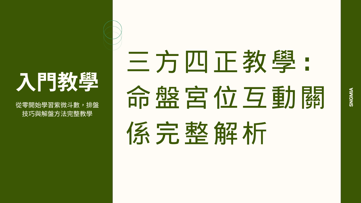 三方四正教學：命盤宮位互動關係完整解析