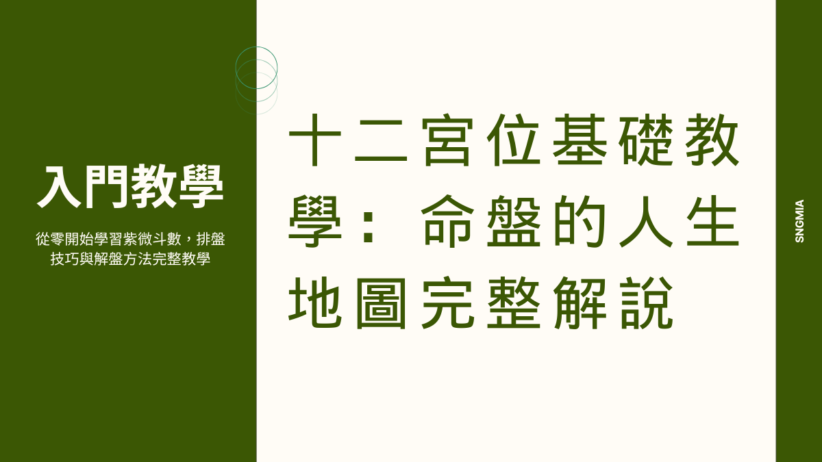 十二宮位基礎教學：命盤的人生地圖完整解說