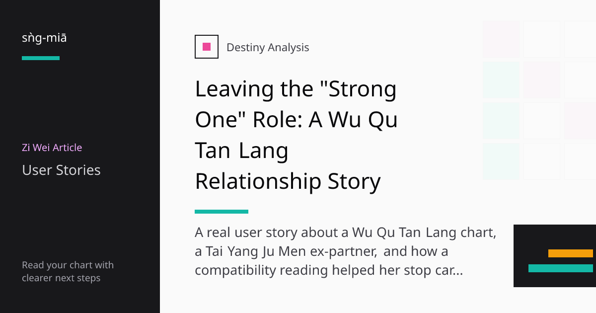 Leaving the "Strong One" Role: A Wu Qu Tan Lang Relationship Story ...